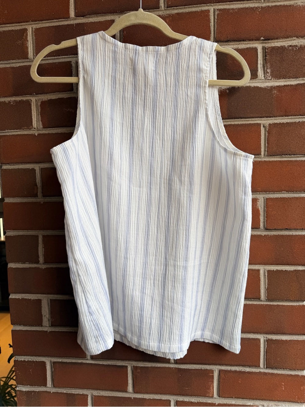 Light Blue & White Stripe Pajama Sleep Tank and Pant Set - Picture 4 of 16